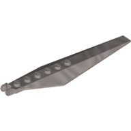 Lego kostka (kostička) 3x12 zkosená s panty, stříbrná (6080631)